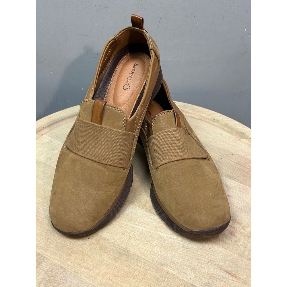 Baretraps Garner Slip On Loafers Womens 10 Tan Comfort Casual Shoes Neutral‎